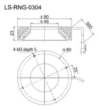 LS-RNG-0304 dimensions (mm)