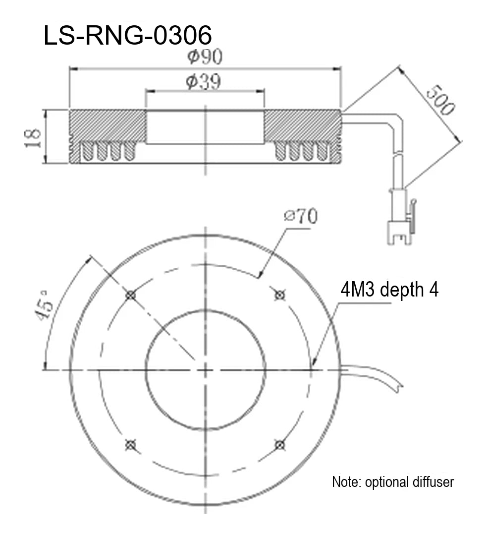 LS-RNG-0306 dimensions (mm)