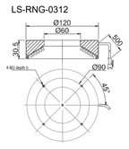 LS-RNG-0312 dimensions (mm)