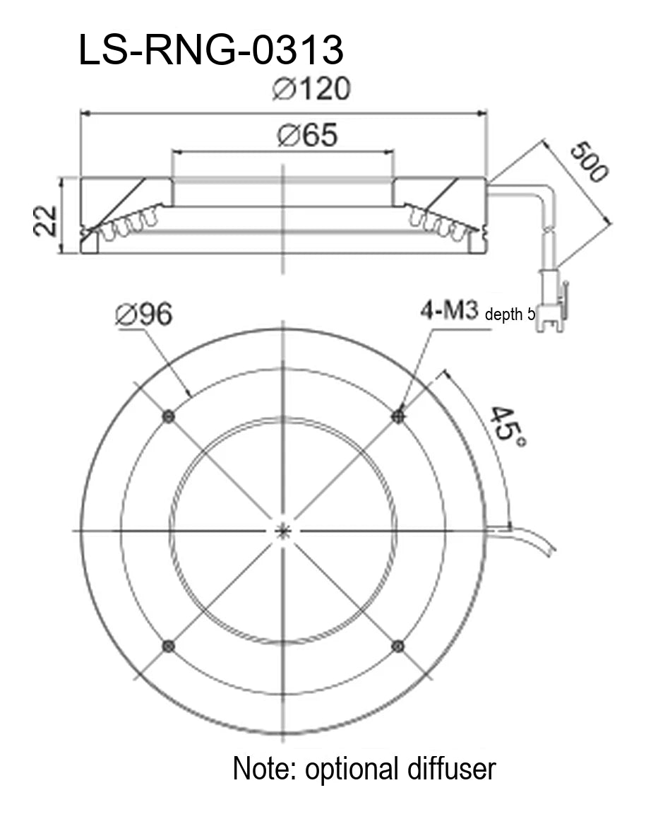 LS-RNG-0313 dimensions (mm)