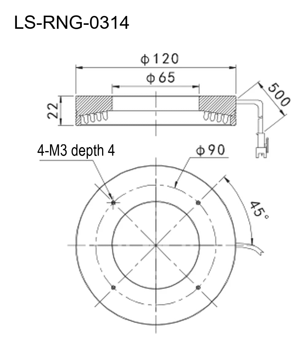 LS-RNG-0314 dimensions (mm)