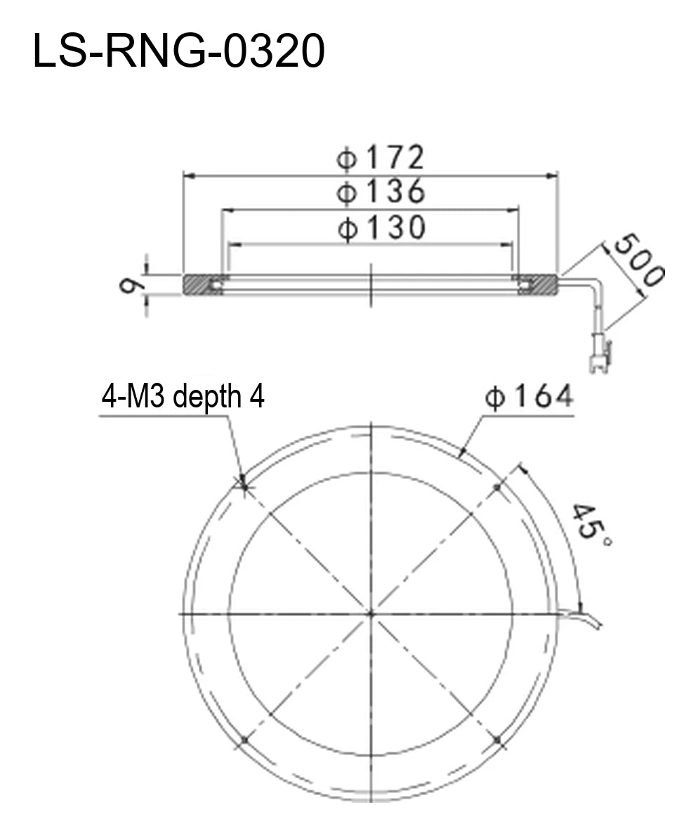 LS-RNG-0320 dimensions (mm)