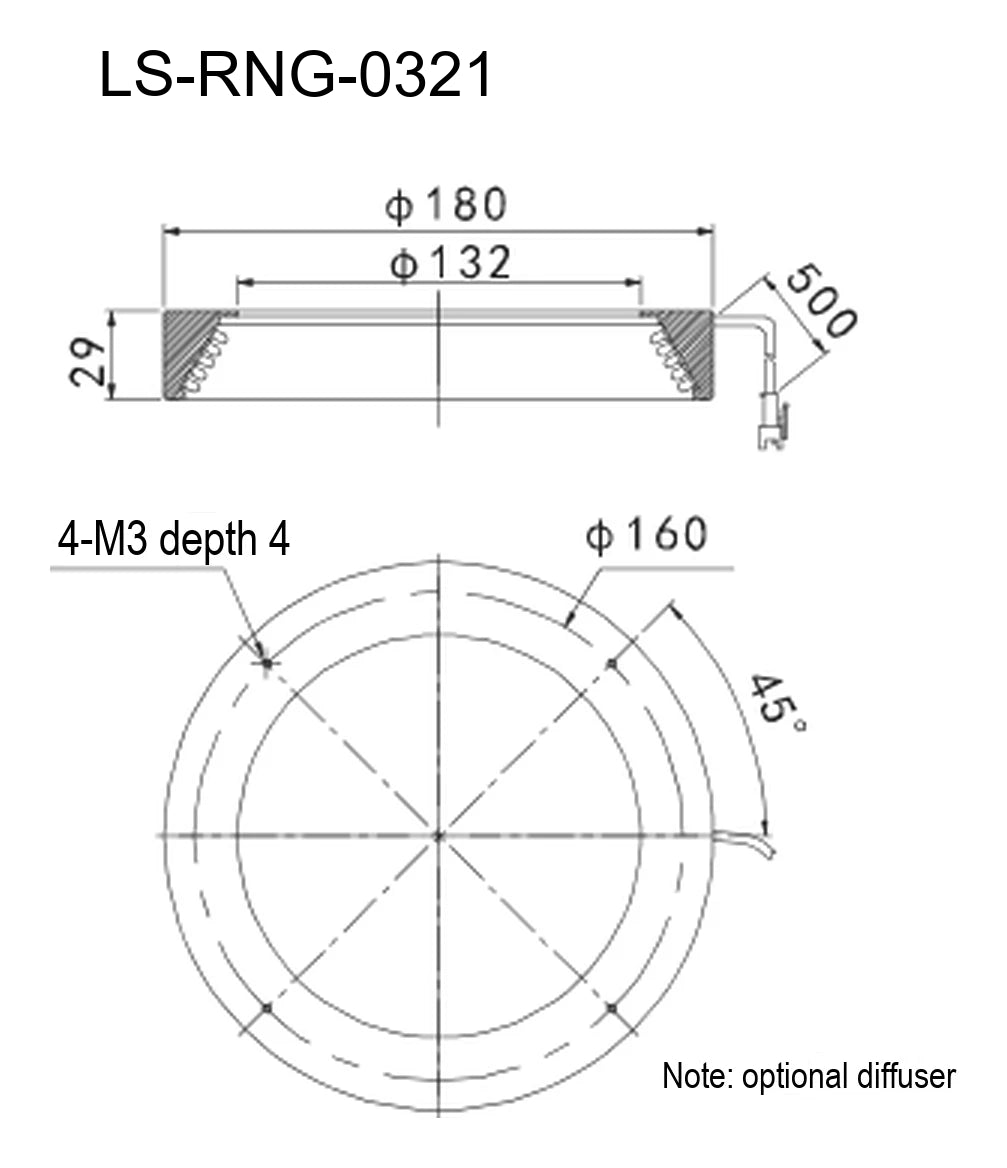 LS-RNG-0321 dimensions (mm)