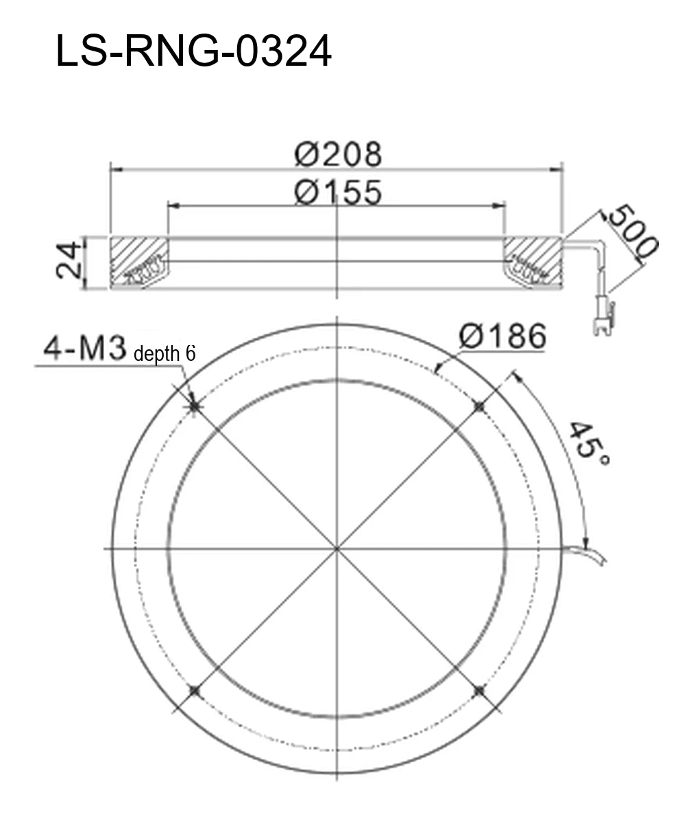 LS-RNG-0324 dimensions (mm)