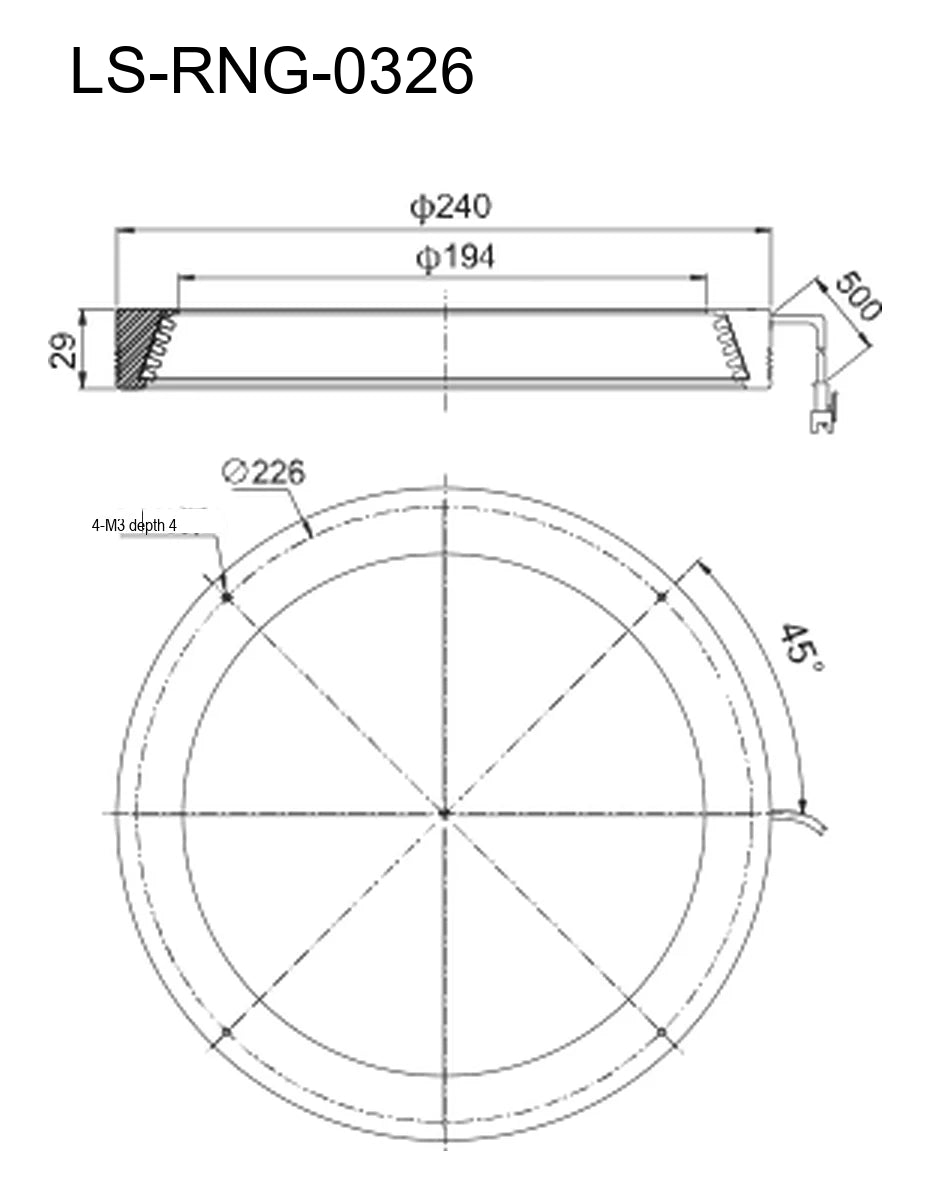 LS-RNG-0326 dimensions (mm)