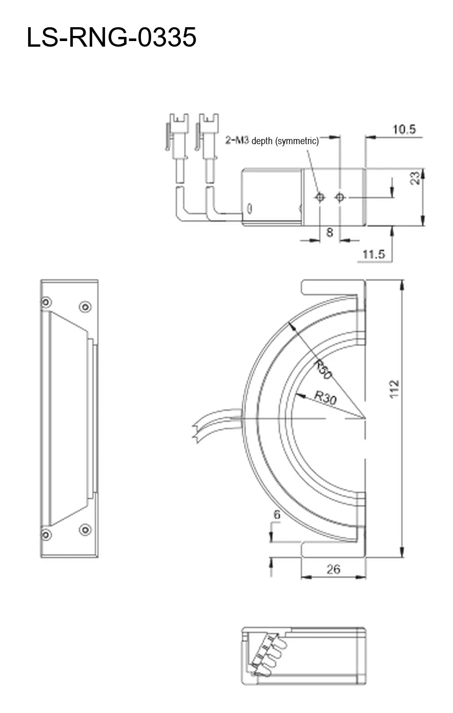 LS-RNG-0335 dimensions (mm)