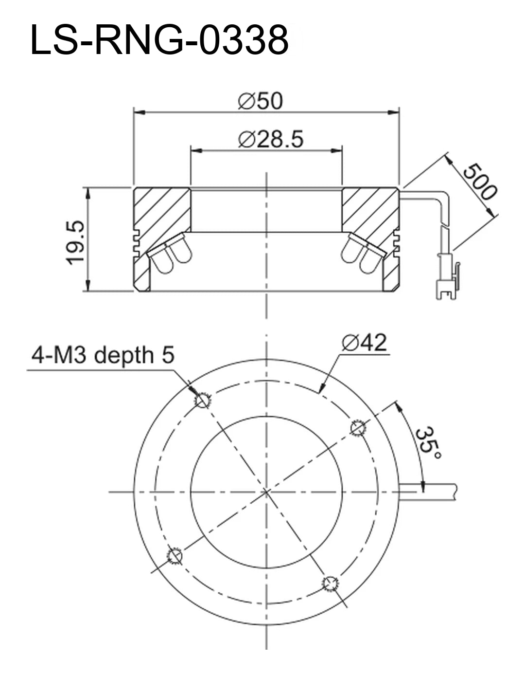 LS-RNG-0338 dimensions (mm)