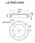 LS-RNG-0340 dimensions (mm)
