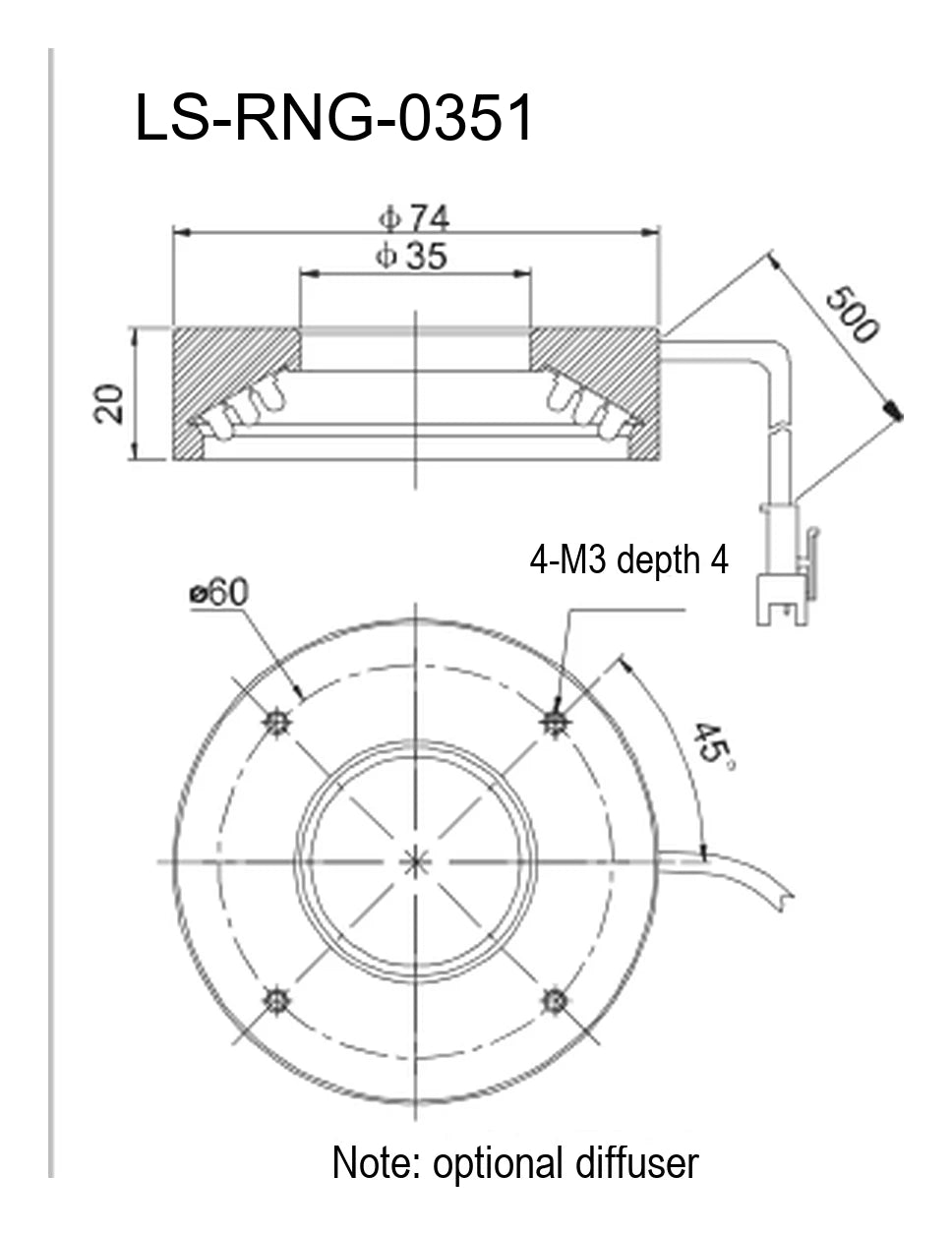 LS-RNG-0351 dimensions (mm)