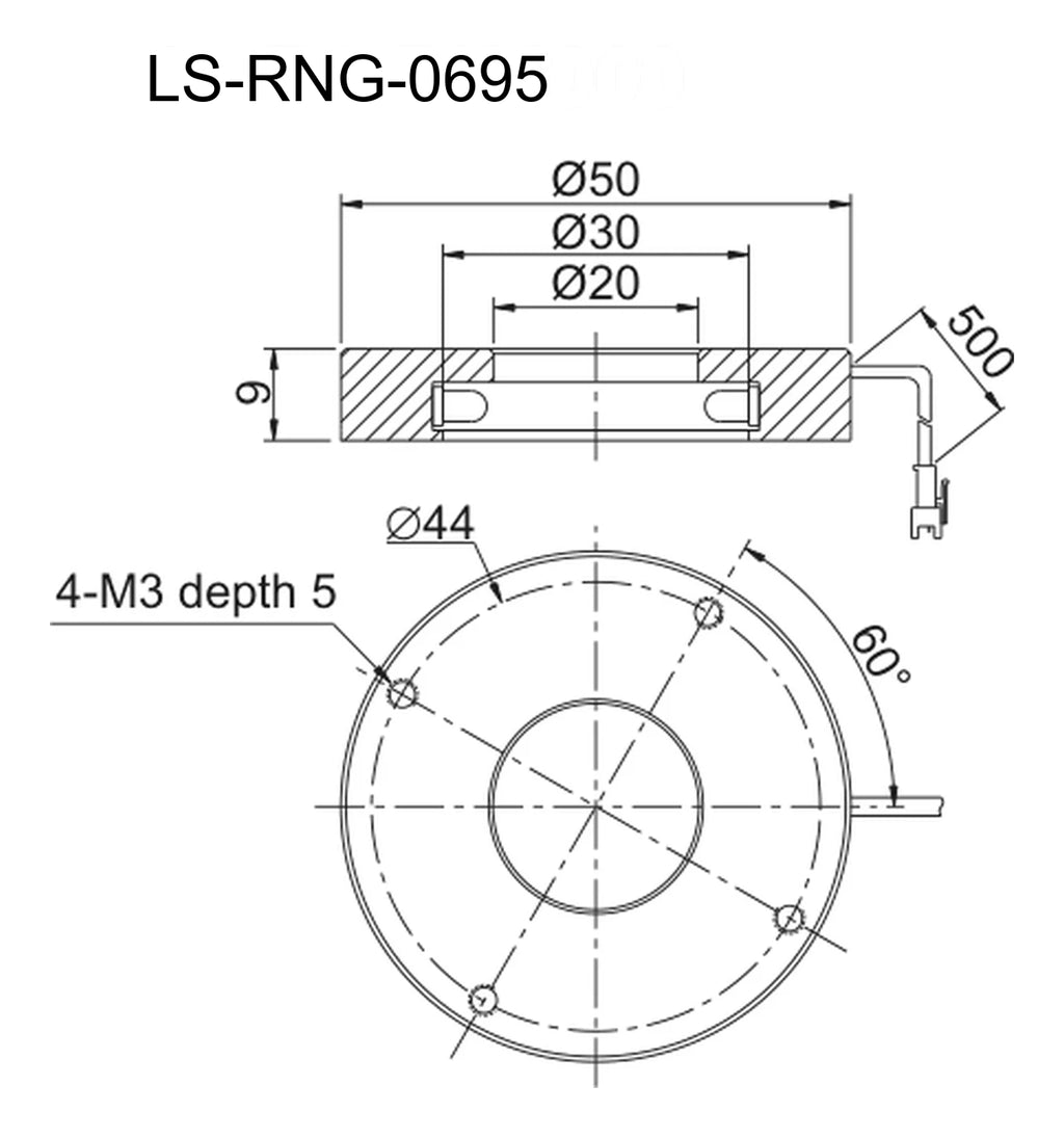 LS-RNG-0695 dimensions (mm)