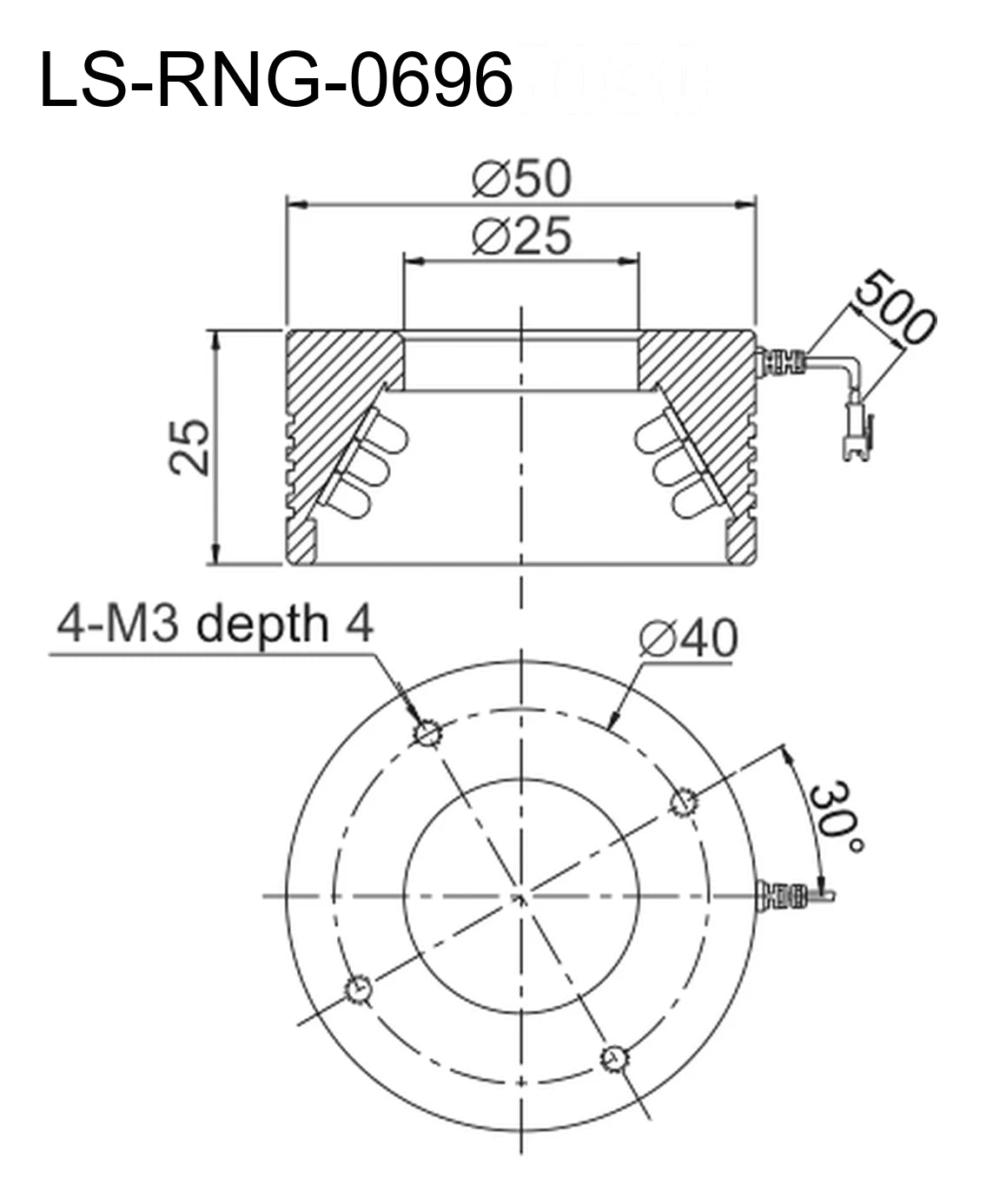 LS-RNG-0696 dimensions (mm)