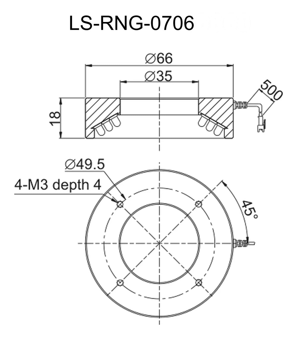 LS-RNG-0706 dimensions (mm)