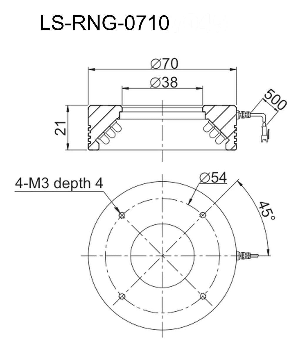 LS-RNG-0710 dimensions (mm)