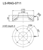 LS-RNG-0711 dimensions (mm)