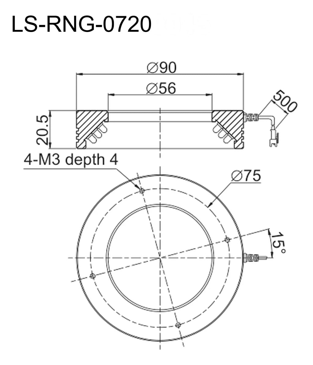 LS-RNG-0720 dimensions (mm)