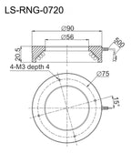 LS-RNG-0720 dimensions (mm)