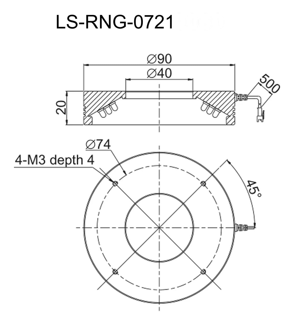 LS-RNG-0721 dimensions (mm)