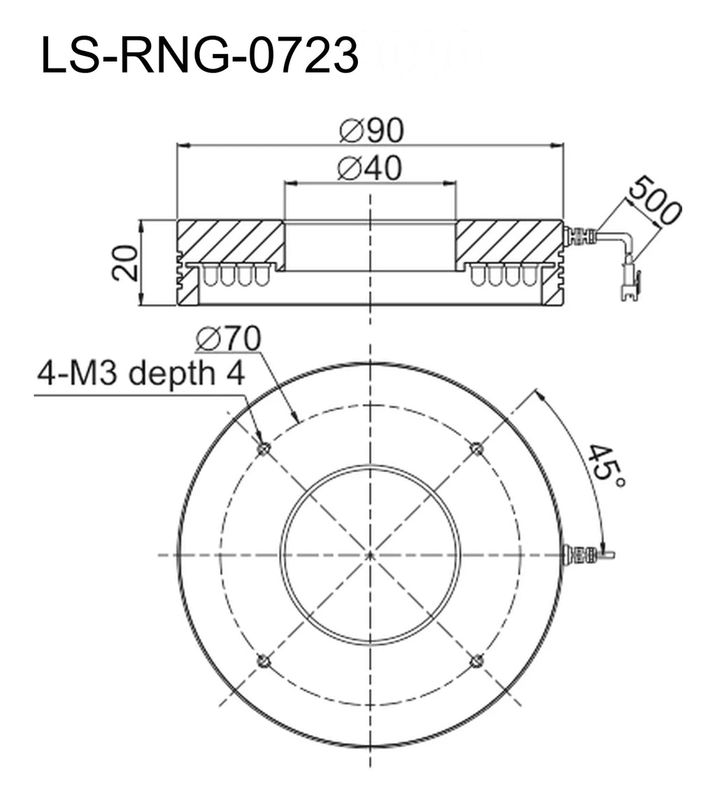 LS-RNG-0723 dimensions (mm)