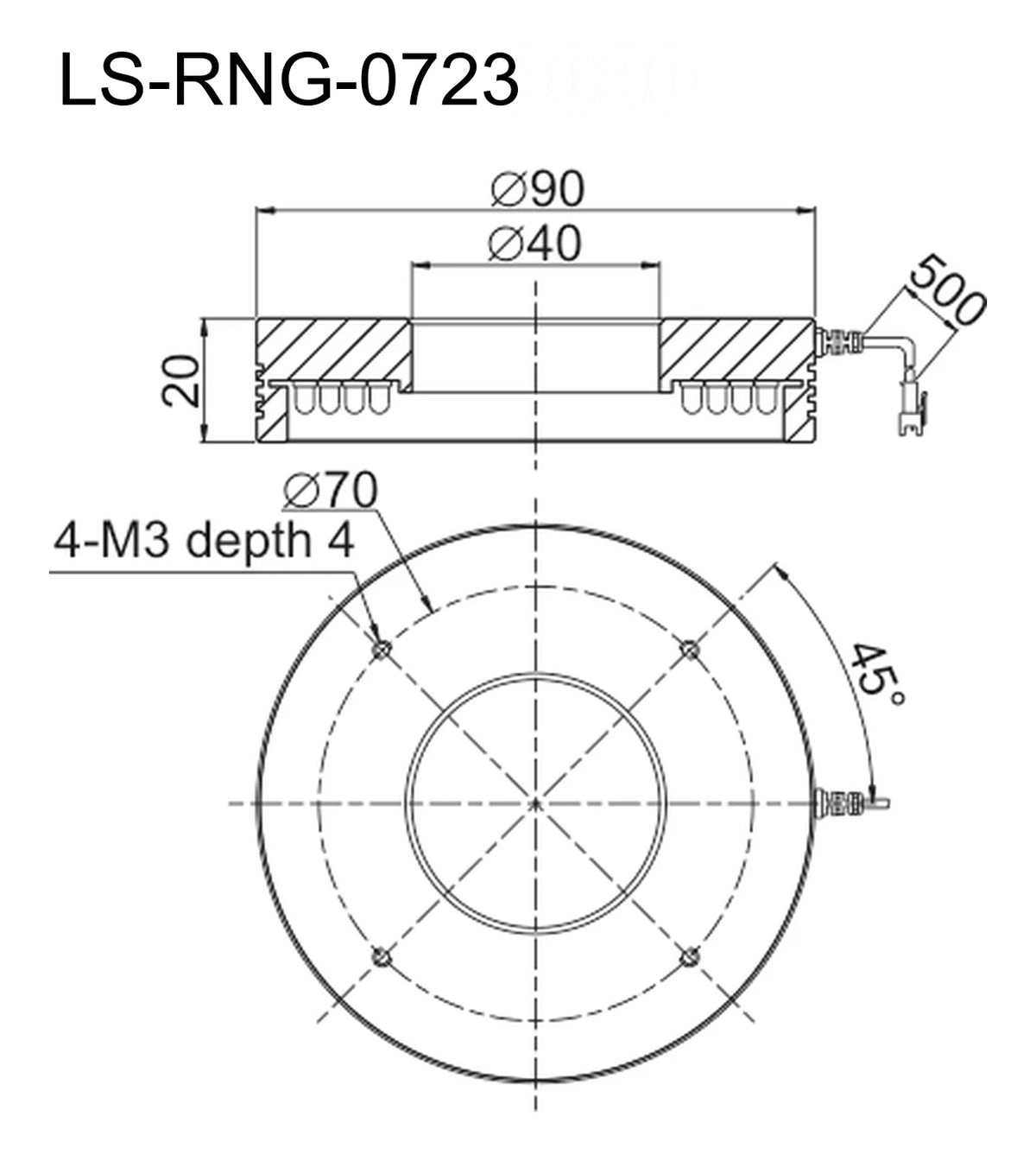 LS-RNG-0723 dimensions (mm)