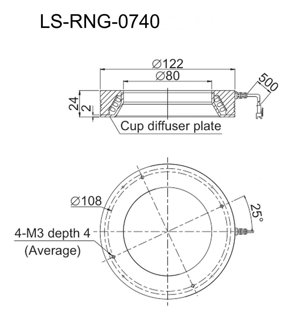 LS-RNG-0740 dimensions (mm)