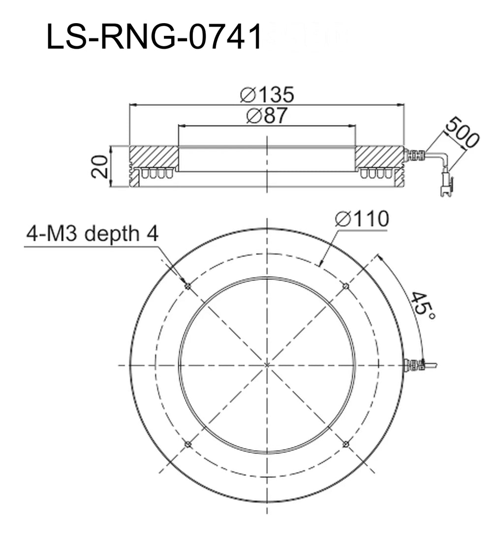LS-RNG-0741 dimensions (mm)