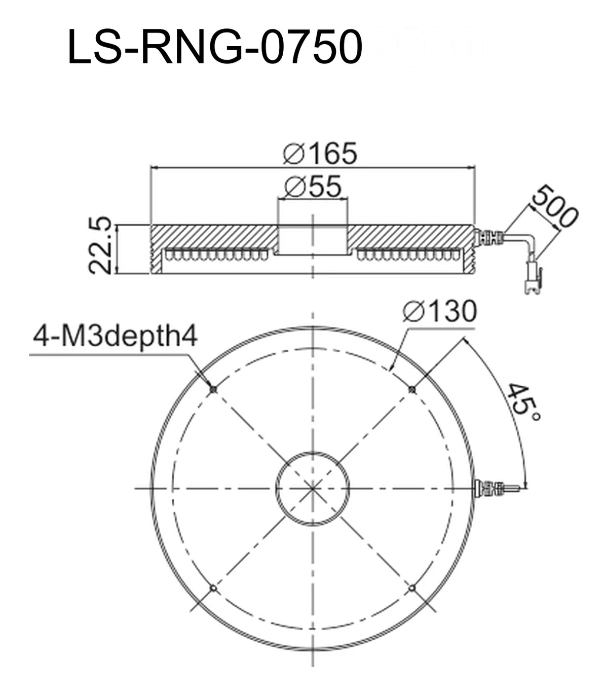 LS-RNG-0750 dimensions (mm)
