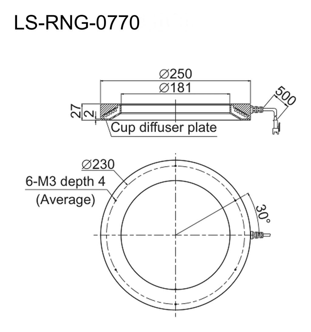 LS-RNG-0770 dimensions (mm)