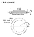 LS-RNG-0770 dimensions (mm)
