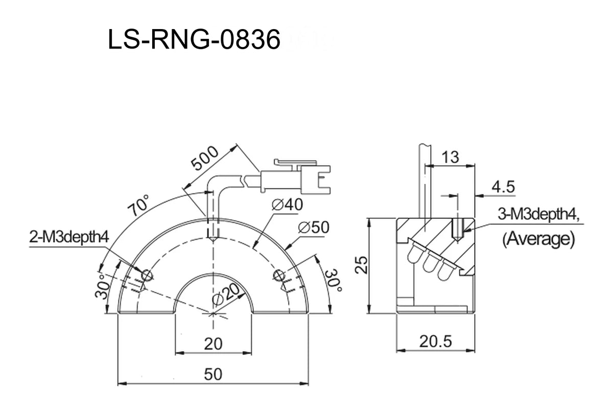 LS-RNG-0836 dimensions (mm)