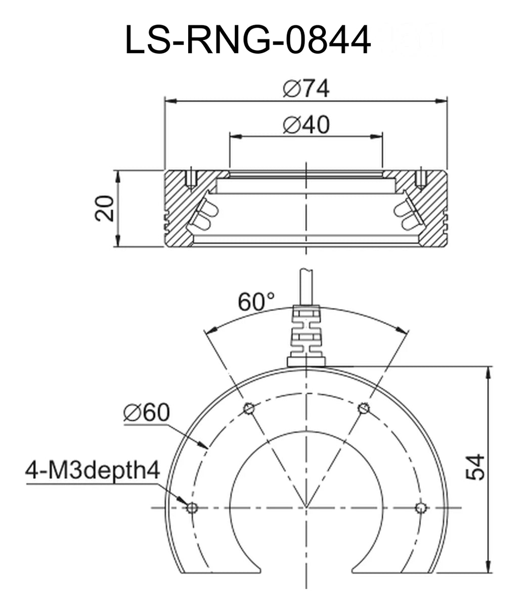 LS-RNG-0844 dimensions (mm)