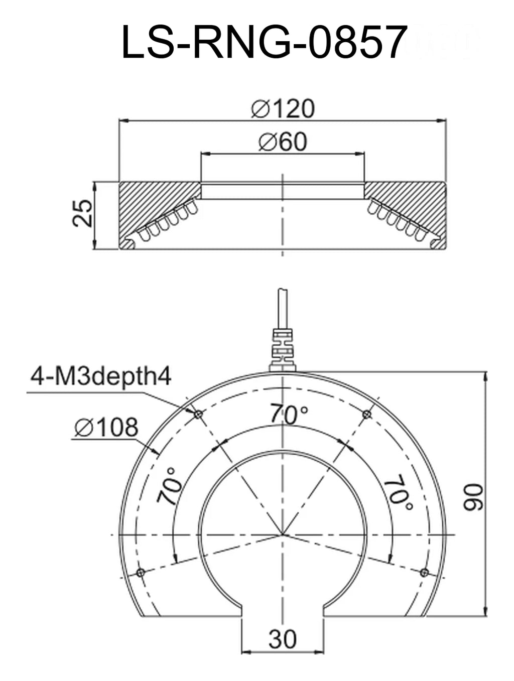 LS-RNG-0857 dimensions (mm)