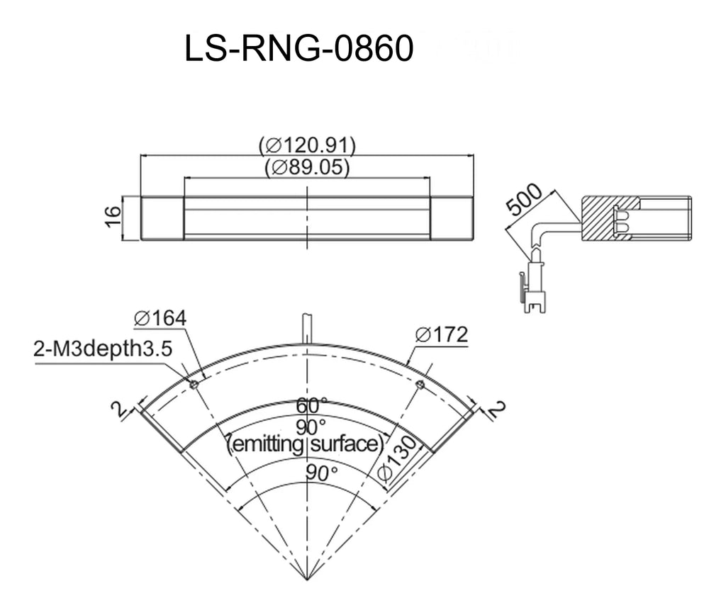 LS-RNG-0860 dimensions (mm)