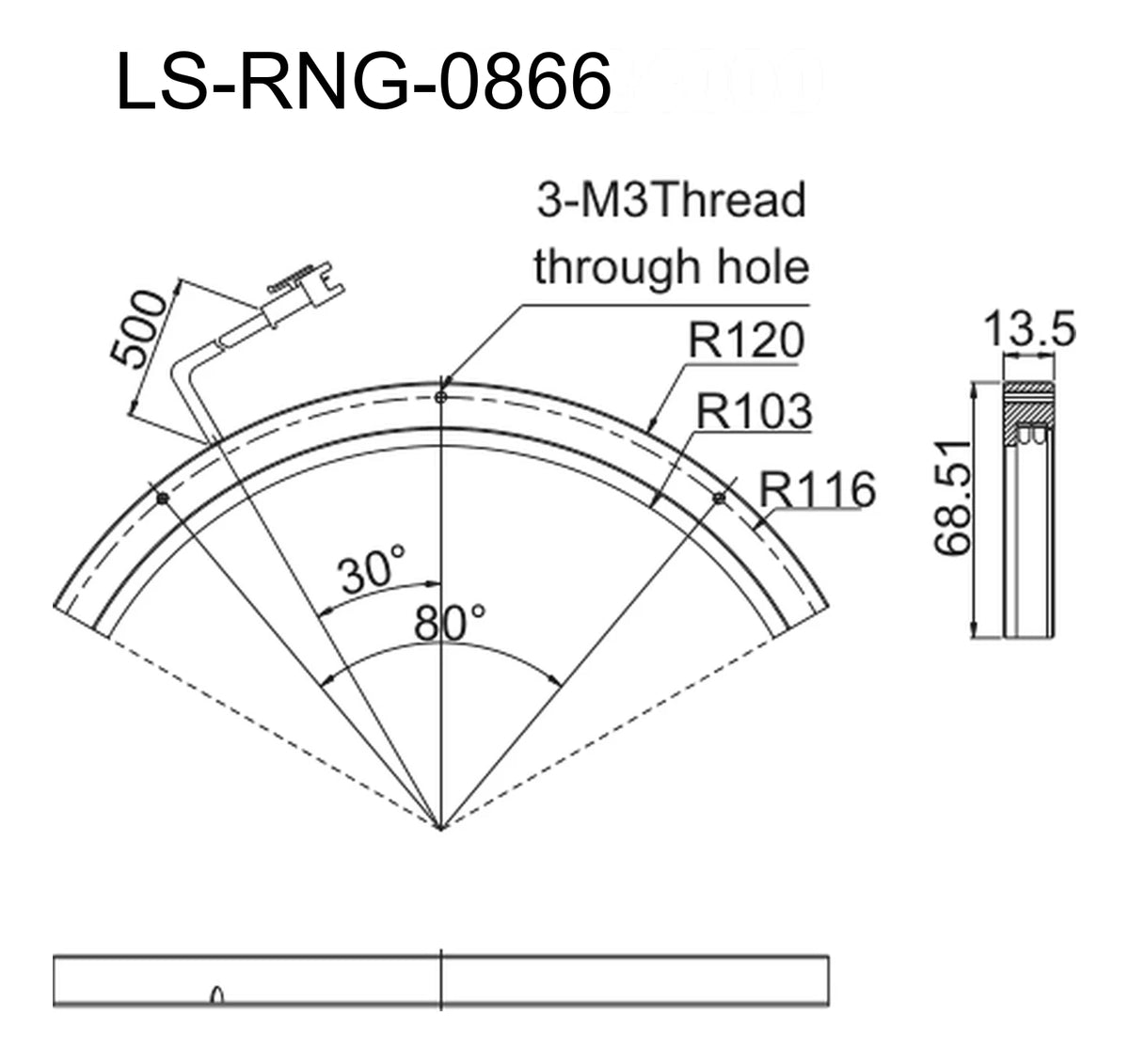 LS-RNG-0866 dimensions (mm)