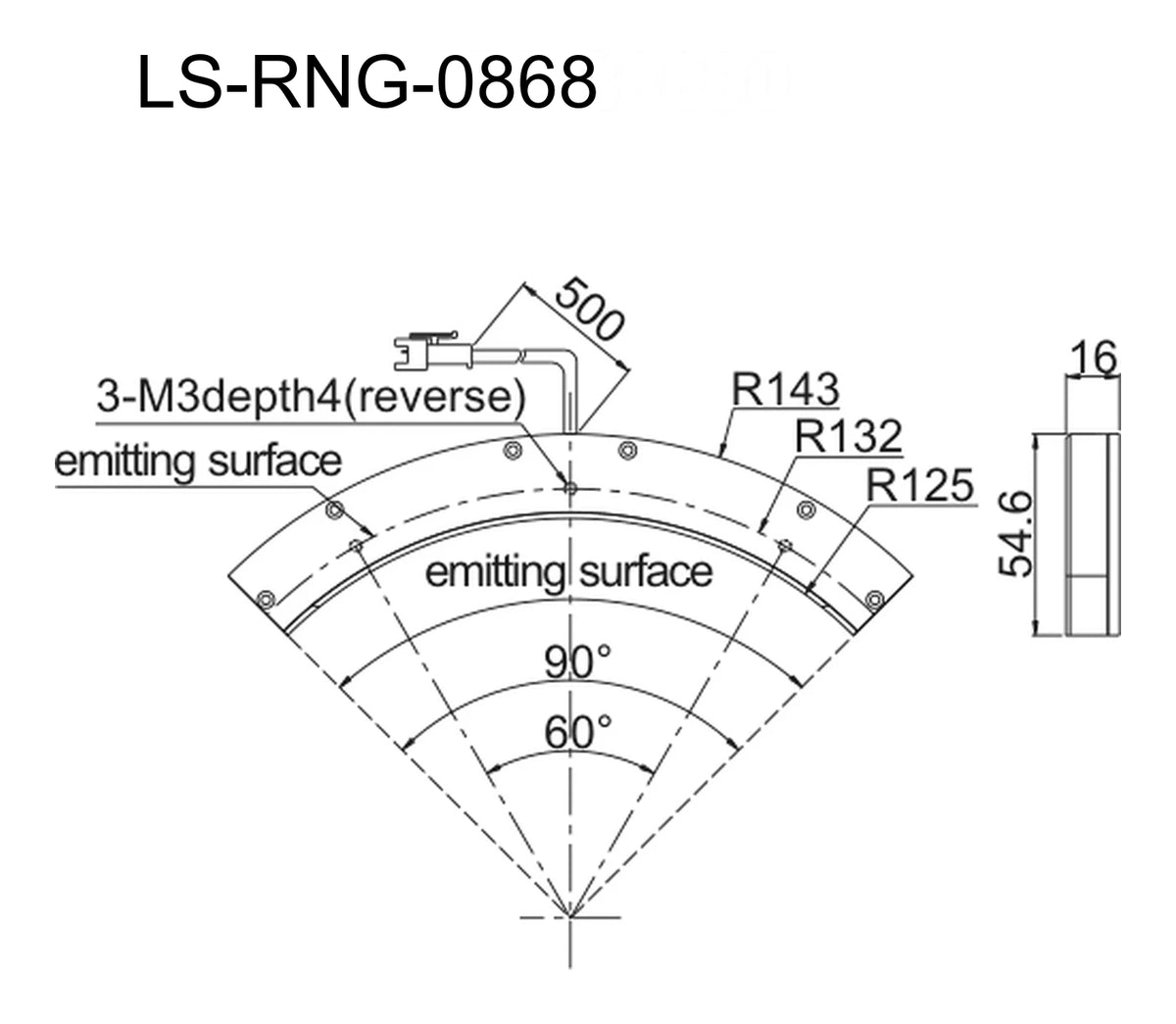 LS-RNG-0868 dimensions (mm)