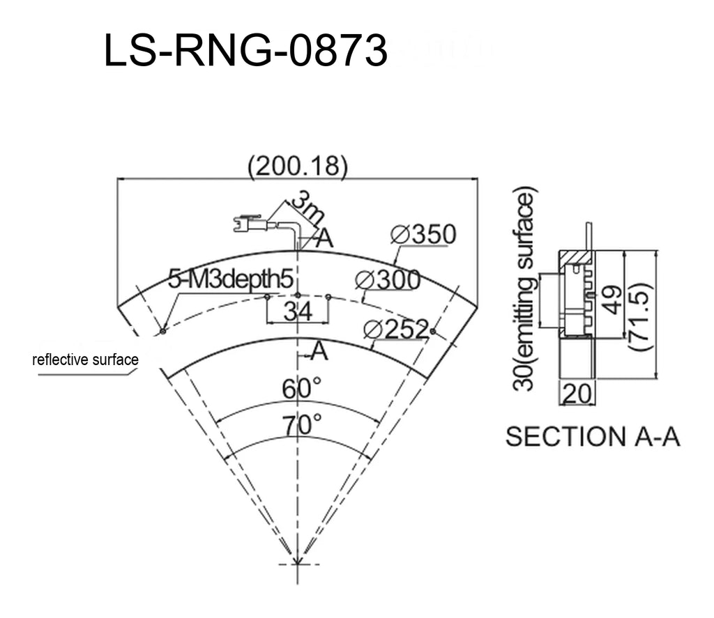 LS-RNG-0873 dimensions (mm)