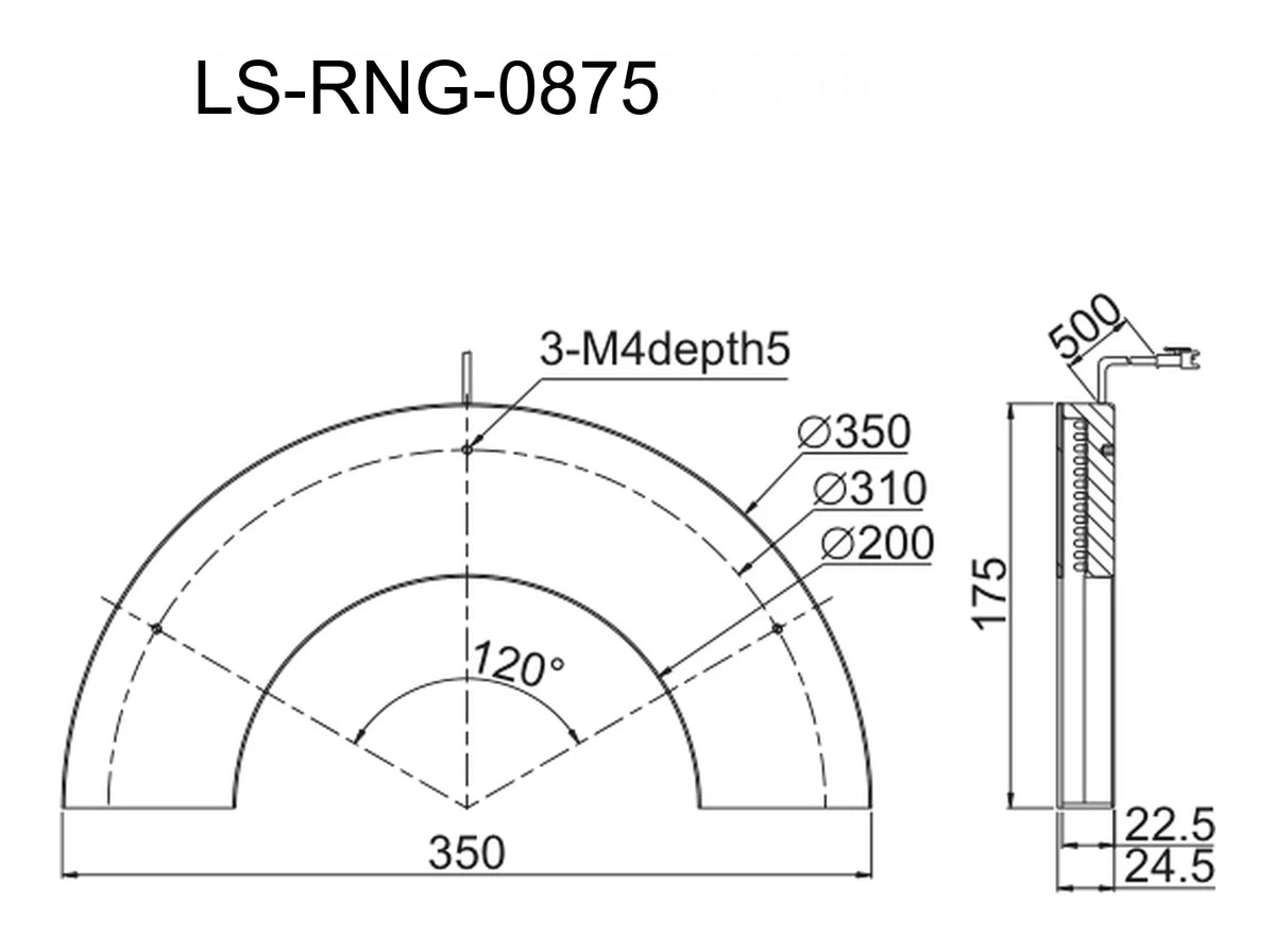 LS-RNG-0875 dimensions (mm)