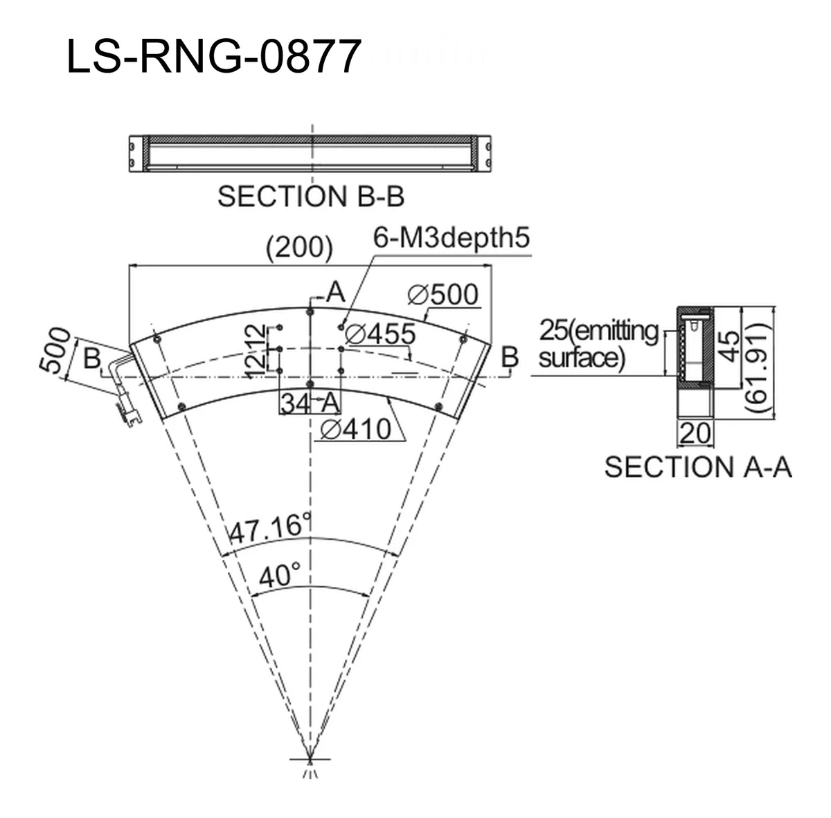 LS-RNG-0877 dimensions (mm)
