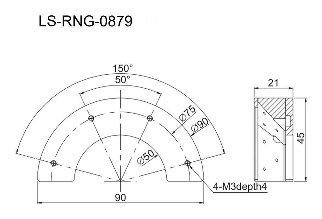 LS-RNG-0879 dimensions (mm)