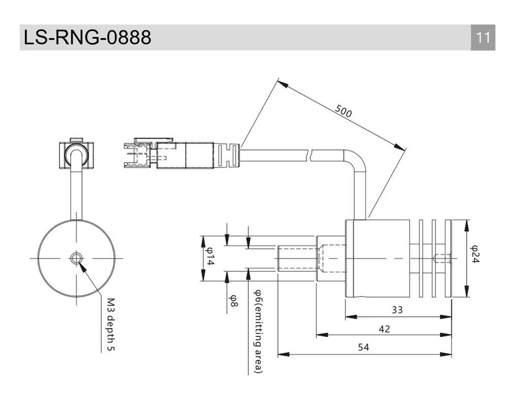 LS-RNG-0888 dimensions (mm)