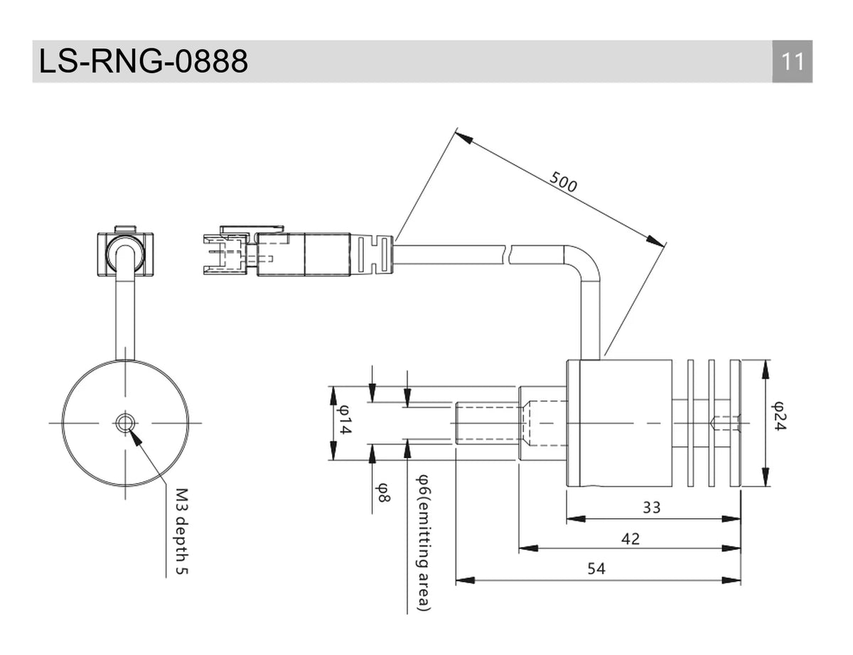 LS-RNG-0888 dimensions (mm)