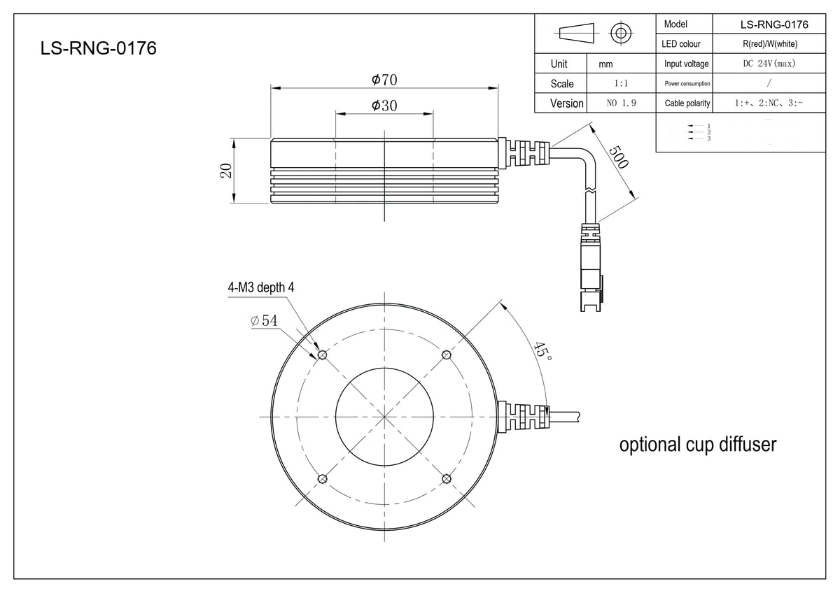 LS-RNG-0176 dimensions (mm)