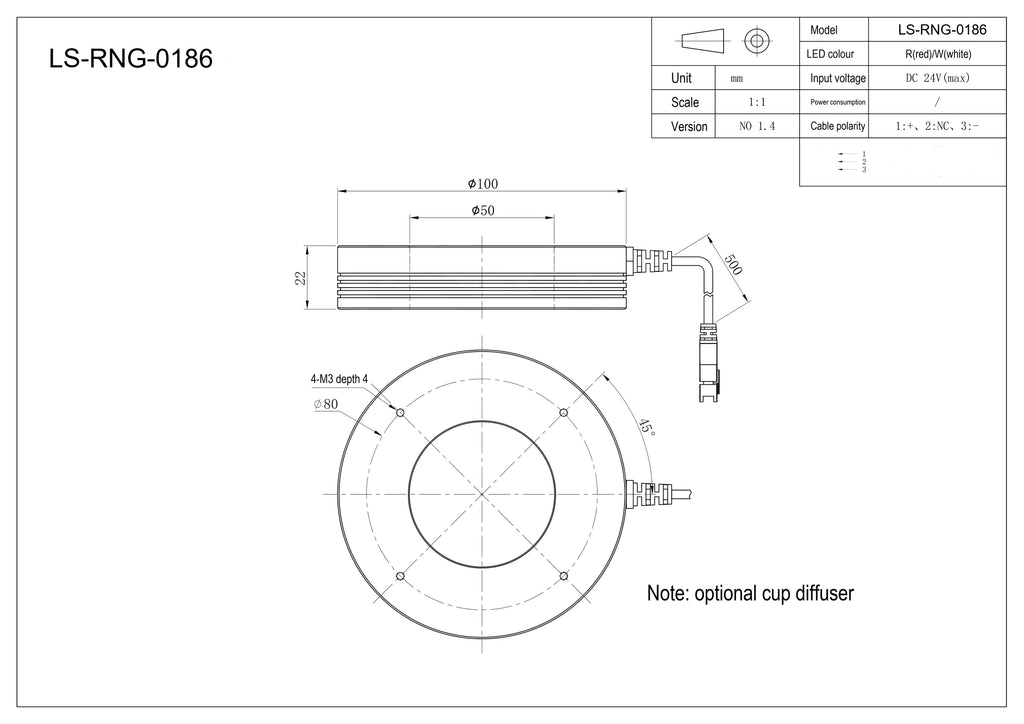 LS-RNG-0186 dimensions (mm)