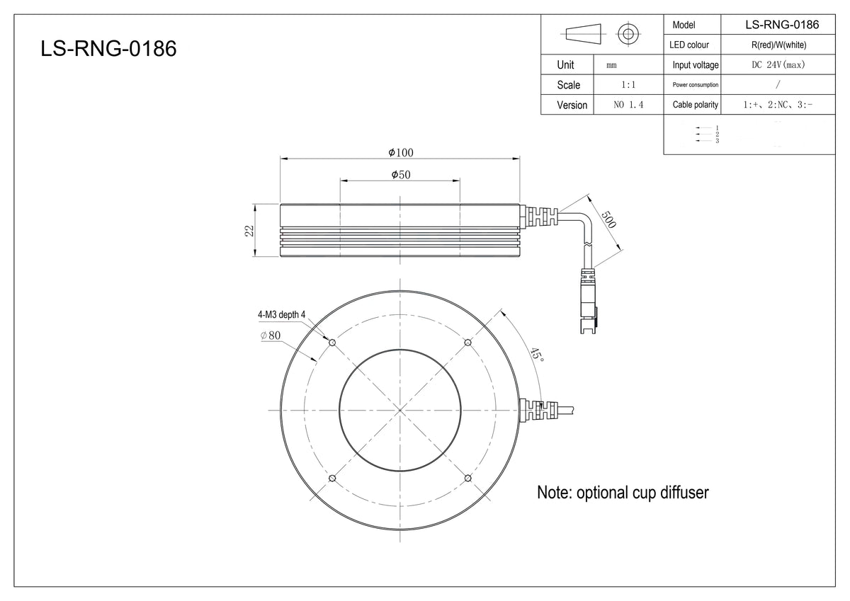 LS-RNG-0186 dimensions (mm)