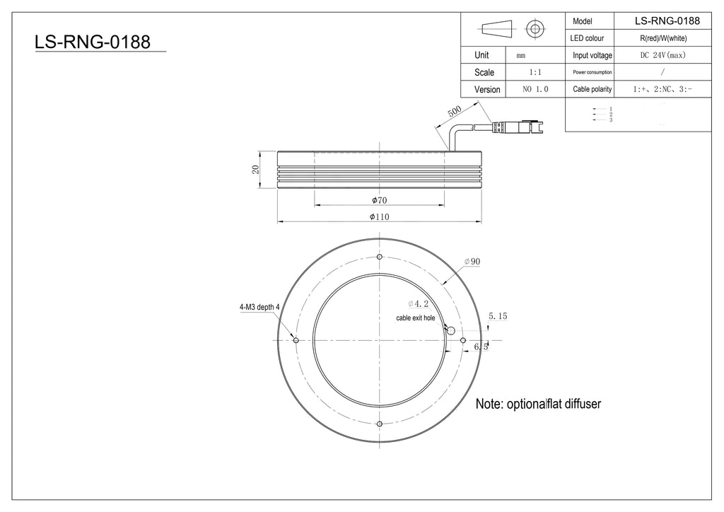 LS-RNG-0188 dimensions (mm)