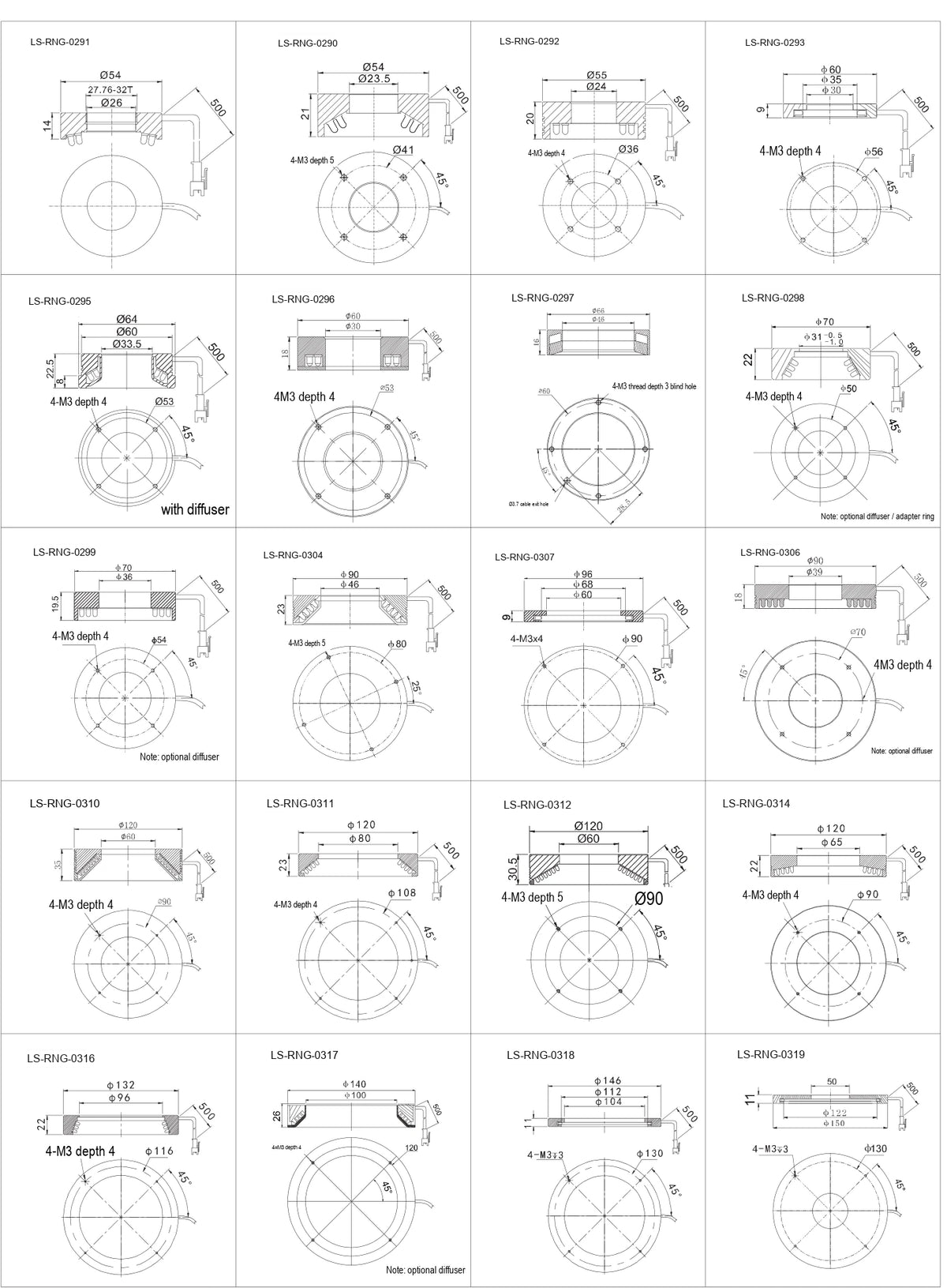 LS-RNG-0298 dimensions (mm)