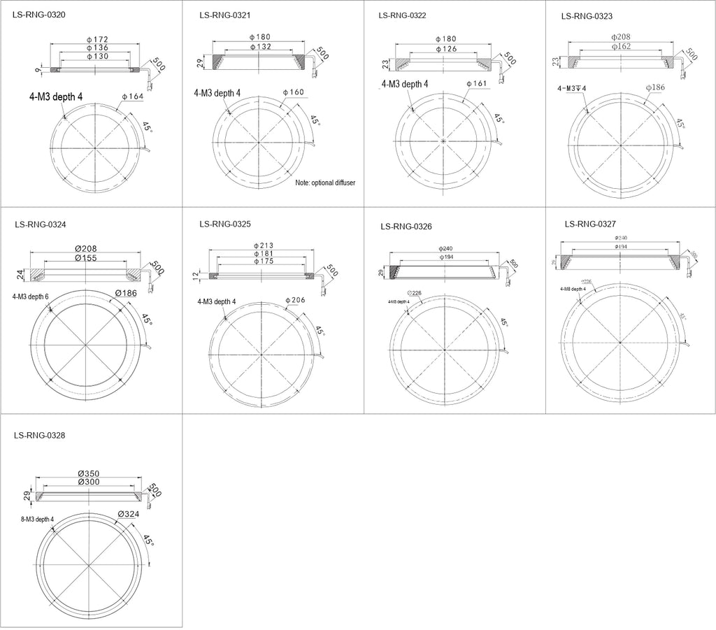 LS-RNG-0327 dimensions (mm)