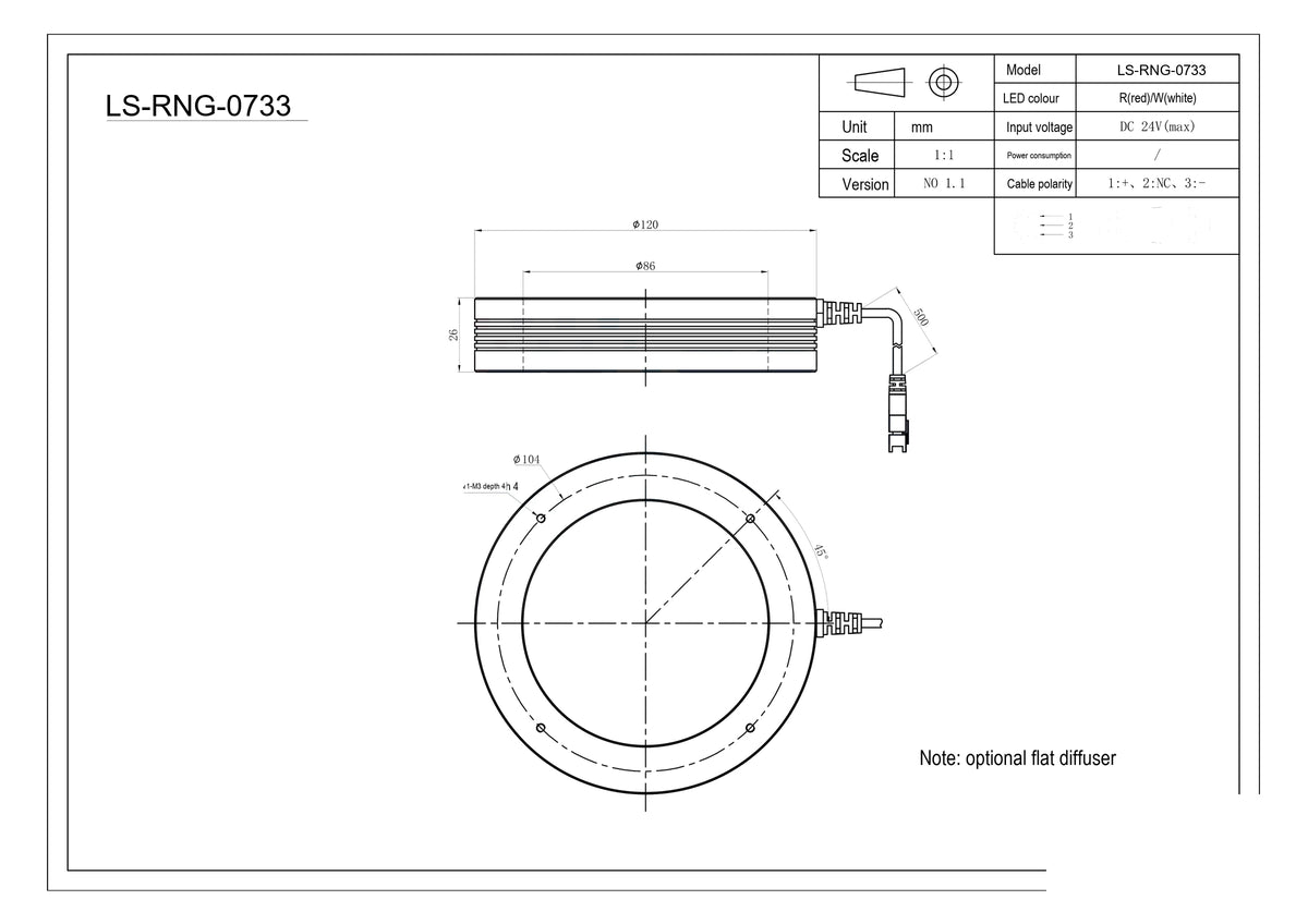 LS-RNG-0733 dimensions (mm)