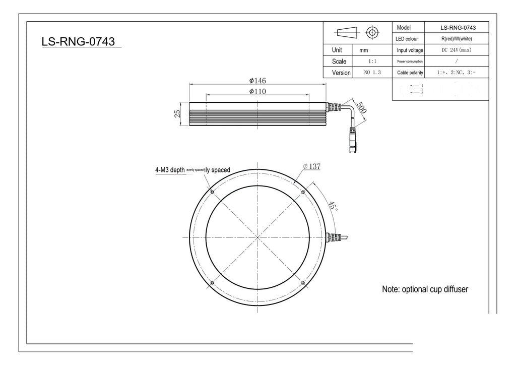 LS-RNG-0743 dimensions (mm)