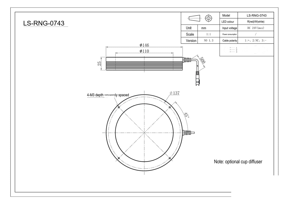 LS-RNG-0743 dimensions (mm)