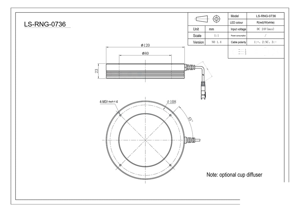 LS-RNG-0736 dimensions (mm)